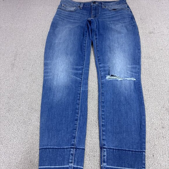 Lucky Brand Jeans Low Rise Lolita Skinny Blue Distressed Pockets Size 28 - Picture 7 of 14